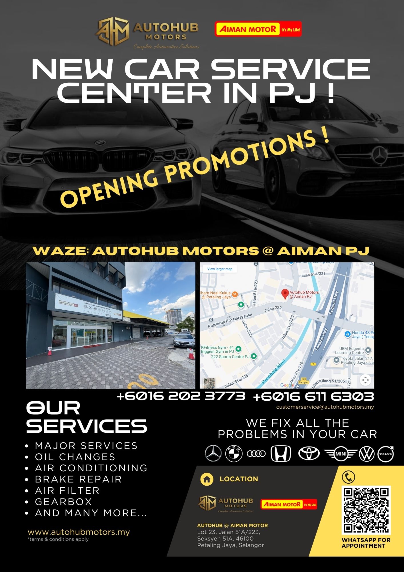 Autohub Motors service partnership with Aiman Motor PJ